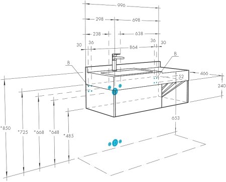Тумба под раковину Aquaton Сакура 100 1A234901SKW80 подвесная Ольха наварра Белый глянец 
