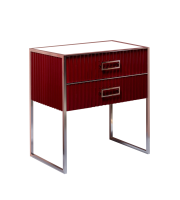 Тумба Armadi Art Monaco 80 см h84 см бордо глянец + хром под раковину моноблок 866-080-RCR