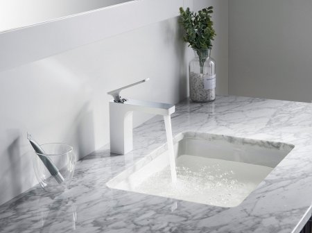 Смеситель Timo Torne 4361/00-16F для раковины, хром/белый 