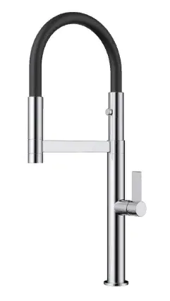 Смеситель для кухни Omoikiri OSAKA C-BL 4994333 хром / чёрный шланг 