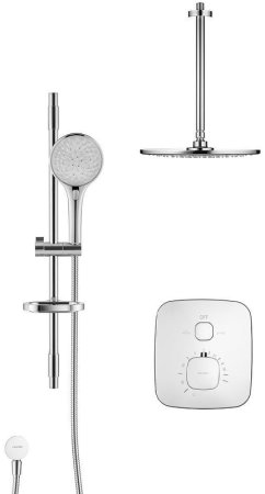 Душевая система Swedbe Platta 5557 с термостатом Хром 