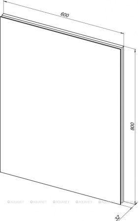 Зеркало Aquanet Гласс 60 белый LED 