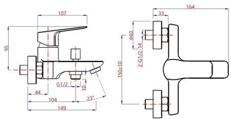 Смеситель для ванны Paini Viva Style P4YO111 Черный матовый 