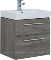 Тумба с раковиной Aquanet Nova 60 дуб рошелье (2 ящика)