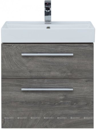 Тумба с раковиной Aquanet Nova 60 дуб рошелье (2 ящика) 