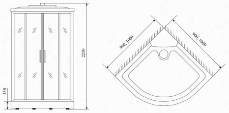 Душевая кабина Timo Lux T-7701 