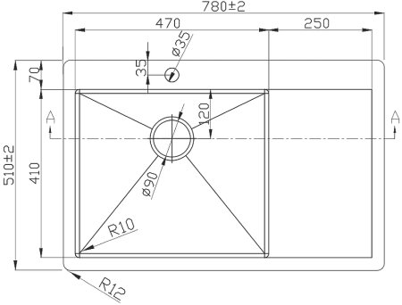 Кухонная мойка Melana Profline D7851HG-L Золото 