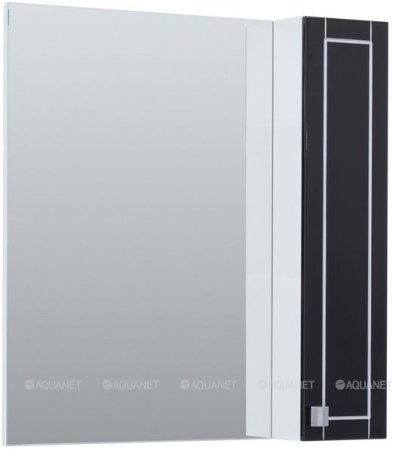 Зеркало-шкаф Aquanet Эрвин 80 черный 