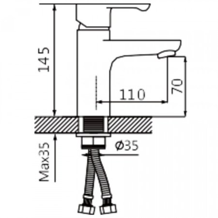 Cмеситель для раковины ViEiR V233511 Хром 