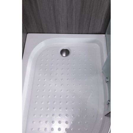 Душевой уголок Esbano ESD-8027AL с поддоном 120x80 см, профиль хром, стекло рифленое 