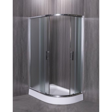 Душевой уголок Esbano ESD-8027AL с поддоном 120x80 см, профиль хром, стекло рифленое 
