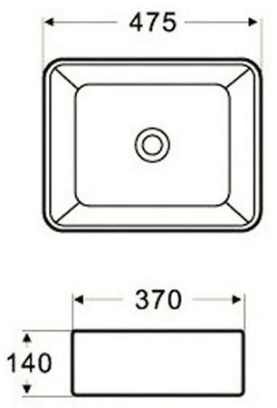 Раковина-чаша Azario 48 AZ-2074 Белая 
