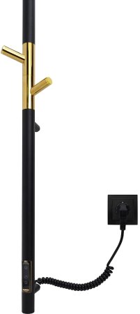 Электрический полотенцесушитель Vincea 15х140 VTD-1DB1E Черный матовый Золото 