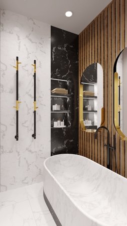 Электрический полотенцесушитель Vincea 15х140 VTD-1DB1E Черный матовый Золото 