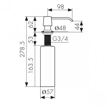 Дозатор для моющего средства Kaiser KH-3016 Жасмин 