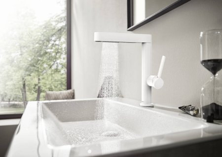 Смеситель Hansgrohe Finoris 230 76063700 для раковины, матовый белый 