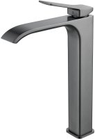 Смеситель для раковины высокий Shevanik S4011T, оружейная сталь