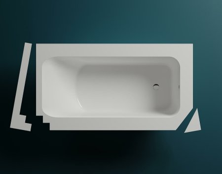 Ванна из искусственного камня Salini Orlanda Vasta Kit 190х100 102124M Белая матовая 