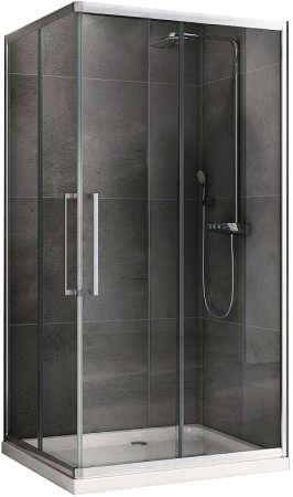Душевой уголок Abber Schwarzer Diamant 120x80 AG02128H профиль Хром стекло прозрачное 