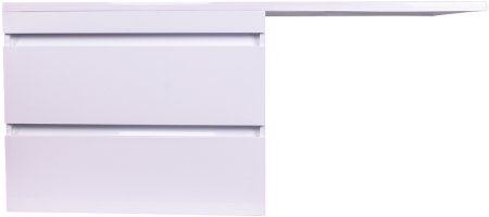 Тумба под раковину Style Line Даллас Люкс Plus 140 L СС-00002386 подвесная Белая 