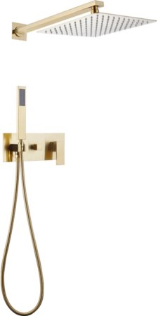 Душевая система Abber Daheim AF8218G Золото матовое 