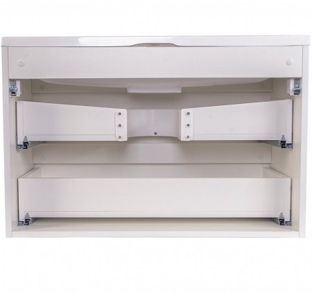 Тумба с раковиной Style Line Бергамо мини 90 Люкс Plus СС-00002364 подвесная Белая антискрейч 