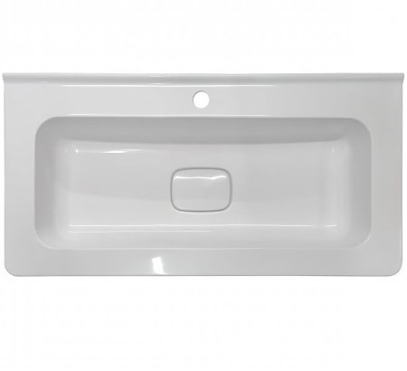 Тумба с раковиной Style Line Бергамо мини 90 Люкс Plus СС-00002364 подвесная Белая антискрейч 