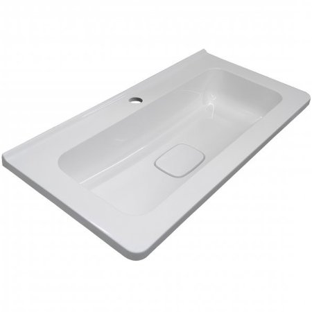 Тумба с раковиной Style Line Бергамо мини 90 Люкс Plus СС-00002364 подвесная Белая антискрейч 