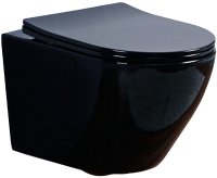 Унитаз Olive's Plaza PL30117DP подвесной Черный глянцевый с сиденьем Микролифт