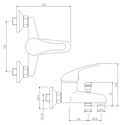 Смеситель Rossinka Y40-31 Хром 