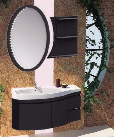 Мебель для ванной Aquanet Опера 115 черная L 