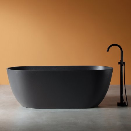 Ванна из искусственного камня Abber Frankfurt 170x75 AM9941B Черная без гидромассажа 