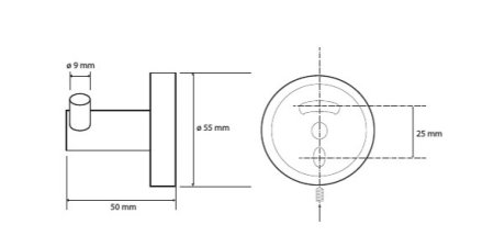 Крючок Bemeta Dark 104106030 черный, двойной 