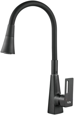 Смеситель для кухни с гибким изливом Raffine F313H-3, черный 