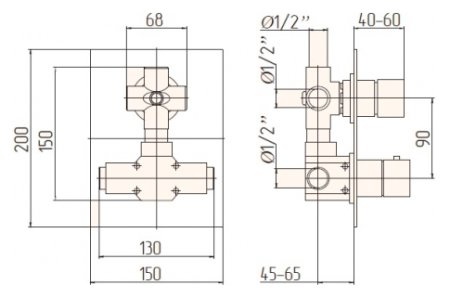 Термостат Migliore Kvant ML.KVT-2779 Cr для душа 