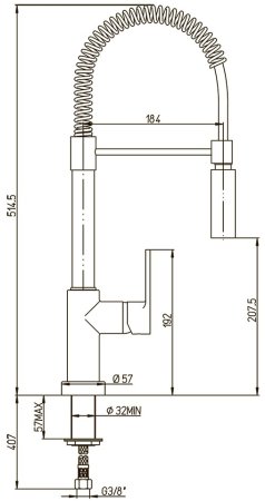 Смеситель для кухни Paini Le Mans 90CR557LLPE2SKM Хром 