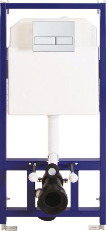 Система инсталляции для унитазов Berges Wasserhaus Novum L2 с кнопкой смыва матовый хром 