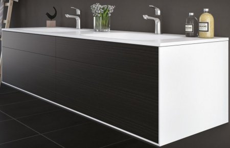 Тумба с раковиной Cezares Titan 180 см подвесная, Black hacienda 