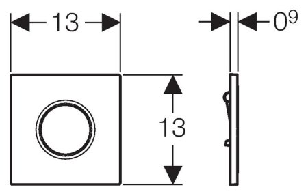 Ручной пневмопривод смыва Geberit Sigma 01 116.011.11.5 