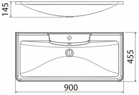 Раковина BelBagno 90 BB900/455-LV-MR-ALR Белая 