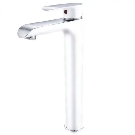 Смеситель для раковины высокий Grocenberg GB3010WC, белый/хром 