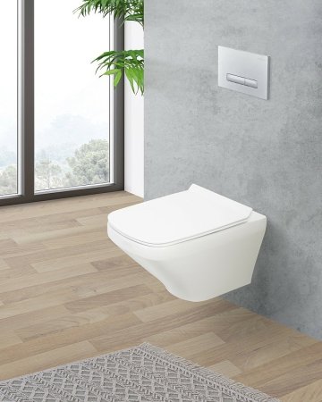 Унитаз BelBagno Sela BB3201CHR подвесной Белый без сиденья 