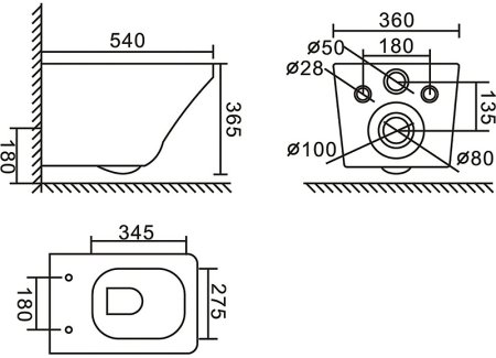 Унитаз BelBagno Sela BB3201CHR подвесной Белый без сиденья 