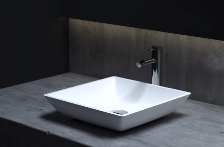 Раковина накладная матовая 38x38 Salini CALLISTA 108 1101208SM 