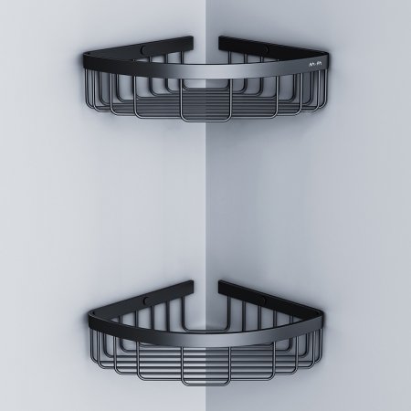 Полка корзина AM.PM Sense L A7452222 угловая Черная матовая 