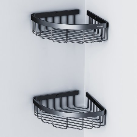 Полка корзина AM.PM Sense L A7452222 угловая Черная матовая 
