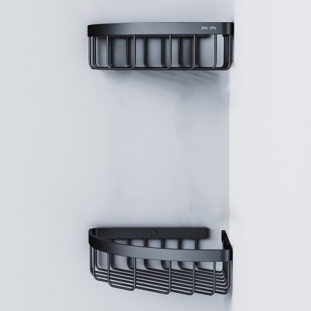 Полка корзина AM.PM Sense L A7452222 угловая Черная матовая 