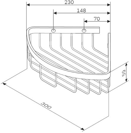 Полка корзина AM.PM Sense L A7452222 угловая Черная матовая 
