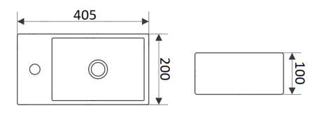 Раковина CeramaLux N 9048DR 