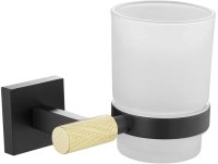 Стакан для ванной комнаты Rose RG3012H, золото/черный